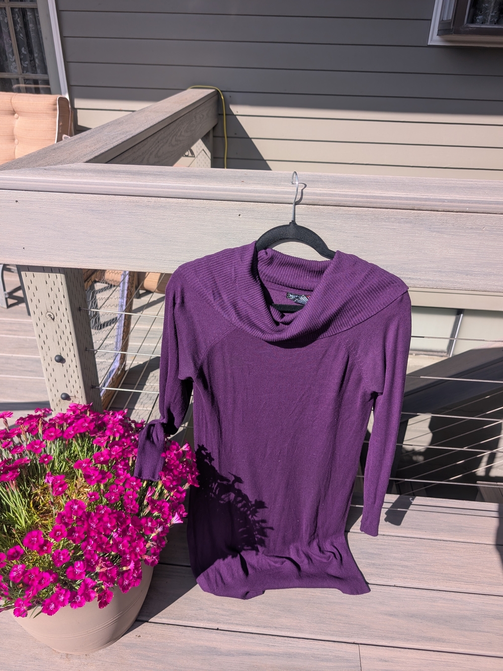 Body Central Deep Purple Cowl Neck Sweater